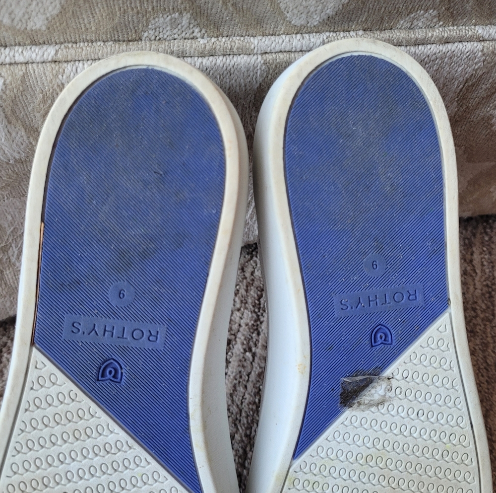 ROTHY'S THE ORIGINAL SLIP ON SNEAKER SHOES BRIGHT WHITE SIZE 9 - Picture 12 of 16